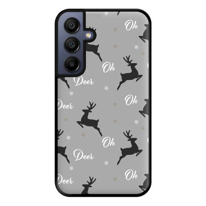 Oh Deer Christmas Pattern Phone Case for Galaxy A15