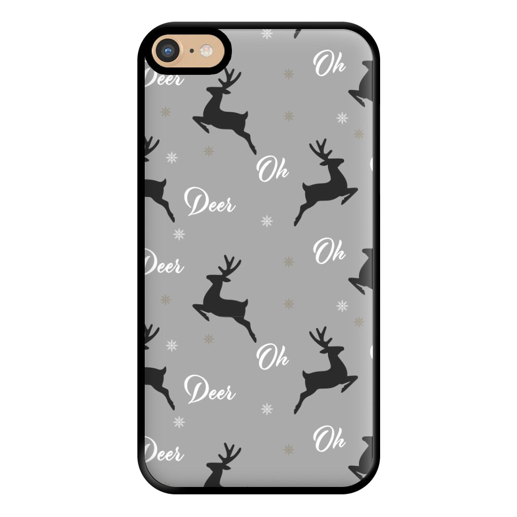 Oh Deer Christmas Pattern Phone Case for iPhone 6 Plus / 7 Plus / 8 Plus