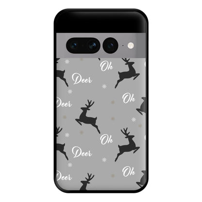 Oh Deer Christmas Pattern Phone Case for Google Pixel 7 Pro