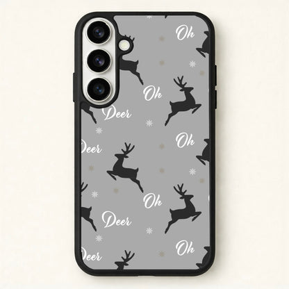 Oh Deer Christmas Pattern Phone Case for Galaxy S26 Plus