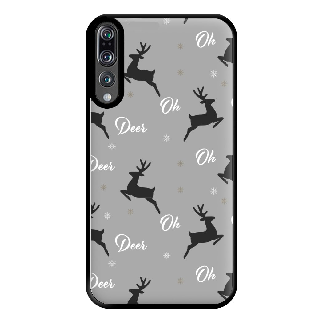 Oh Deer Christmas Pattern Phone Case for Huawei P20 Pro