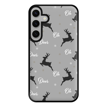 Oh Deer Christmas Pattern Phone Case for Galaxy S24FE