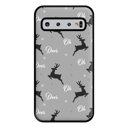 Oh Deer Christmas Pattern Phone Case for Galaxy S10 Plus