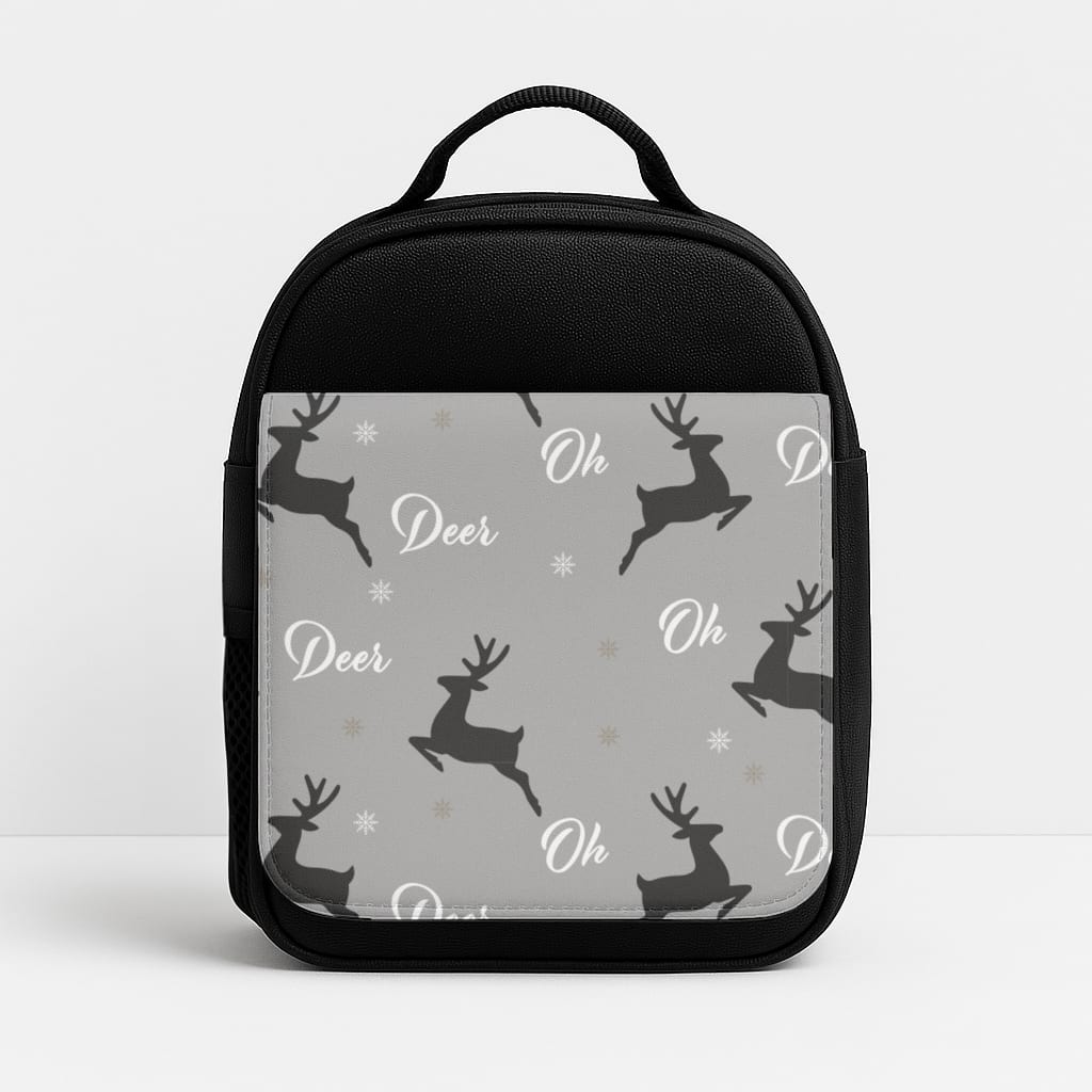 Oh Deer Christmas Pattern Insulated Lunchbox