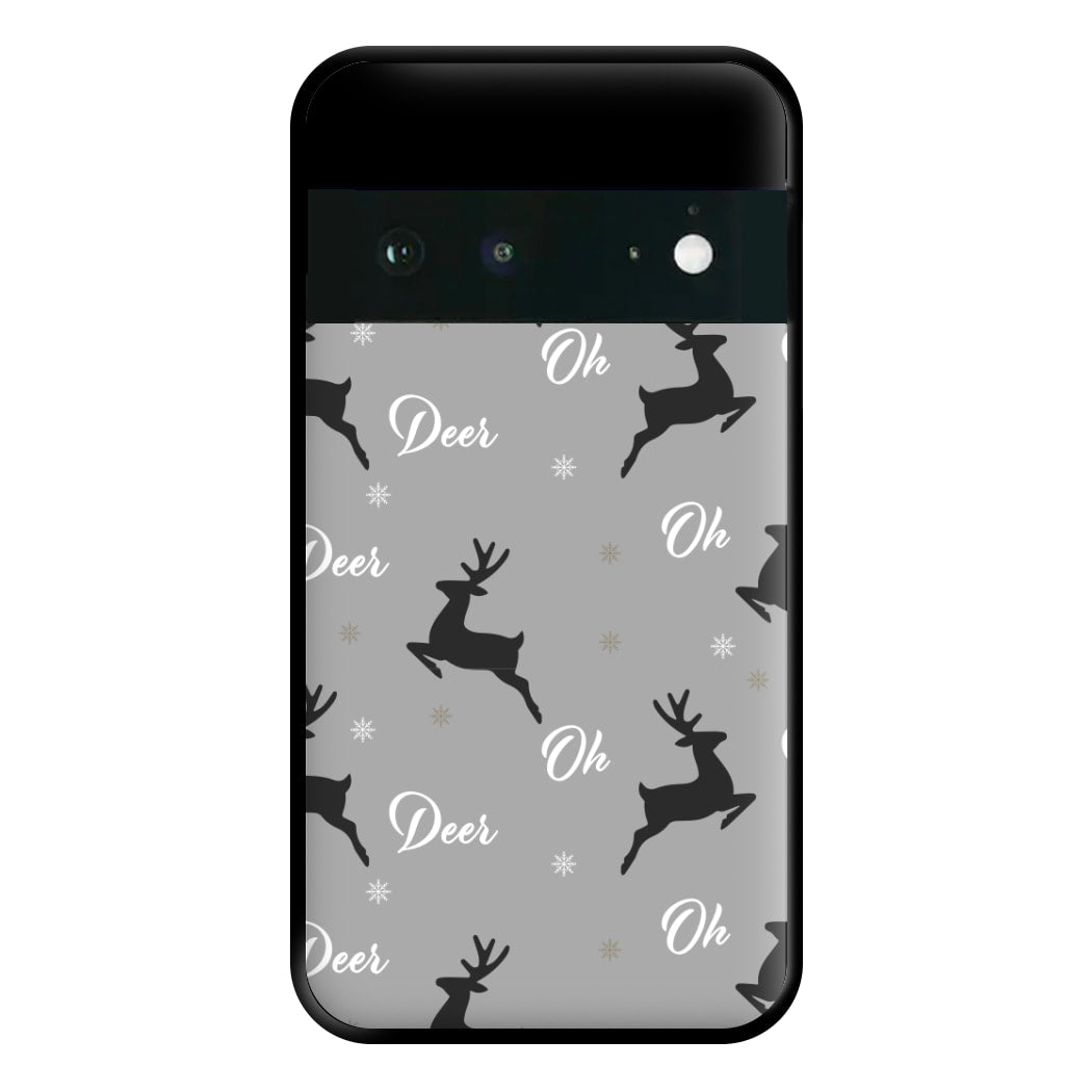 Oh Deer Christmas Pattern Phone Case for Google Pixel 6a