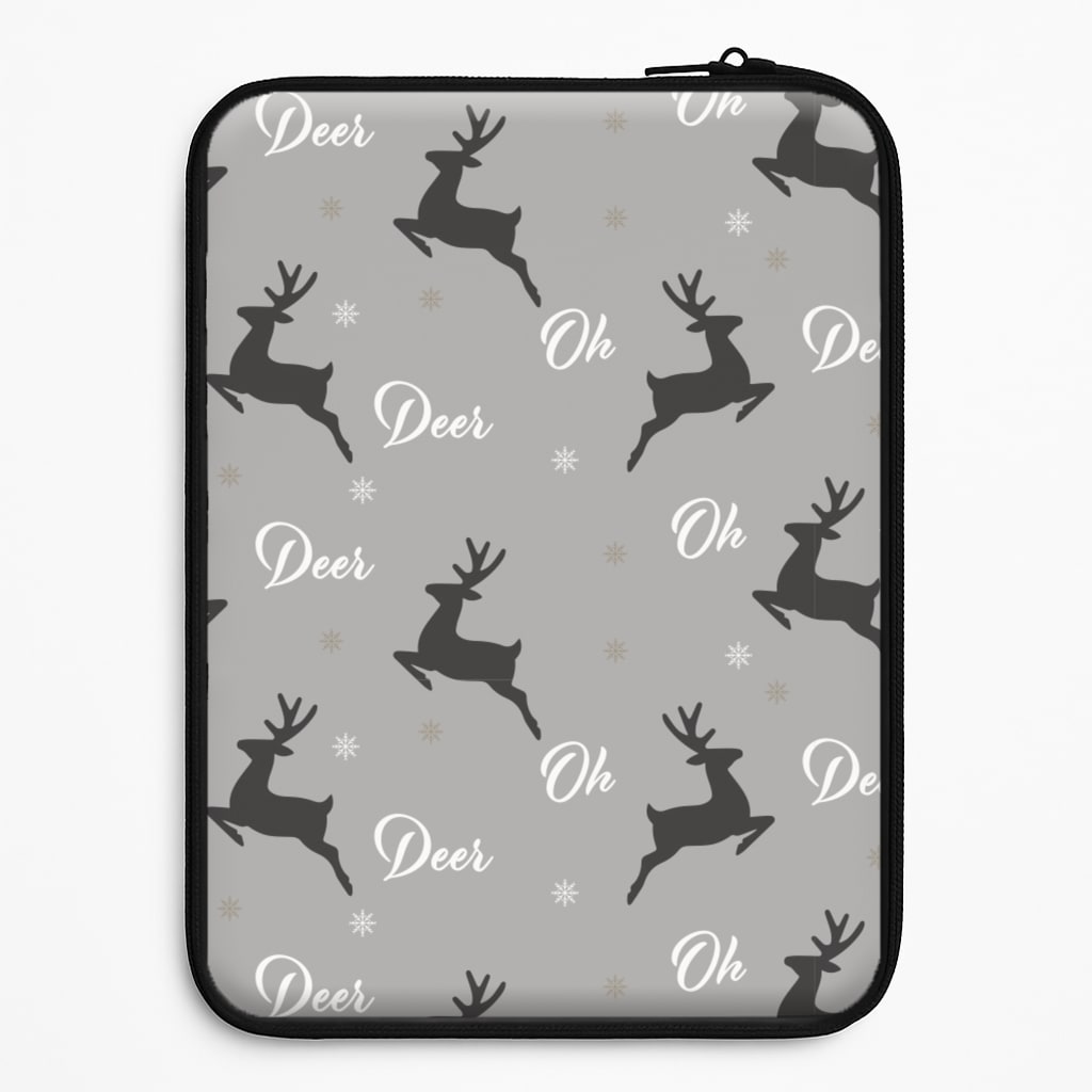 Oh Deer Christmas Pattern Universal Laptop Sleeve