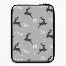 Oh Deer Christmas Pattern Universal Laptop Sleeve