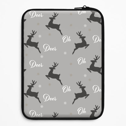 Oh Deer Christmas Pattern Universal Laptop Sleeve
