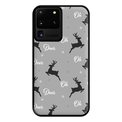 Oh Deer Christmas Pattern Phone Case for Galaxy S20 Ultra