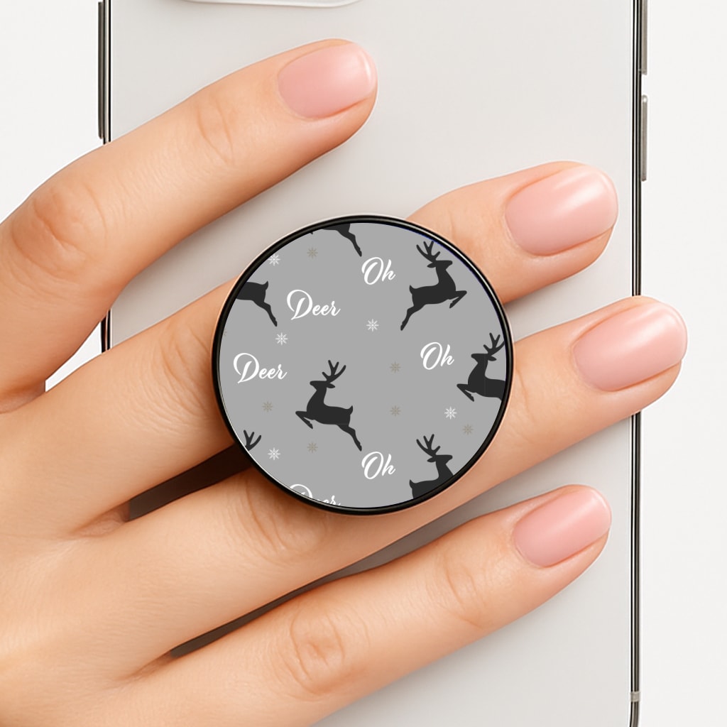 Oh Deer Christmas Pattern Phone Grip