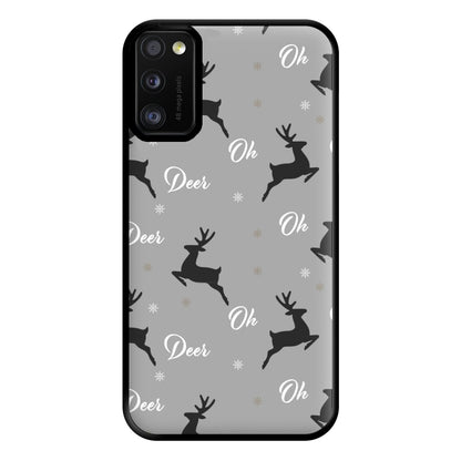 Oh Deer Christmas Pattern Phone Case for Galaxy A41