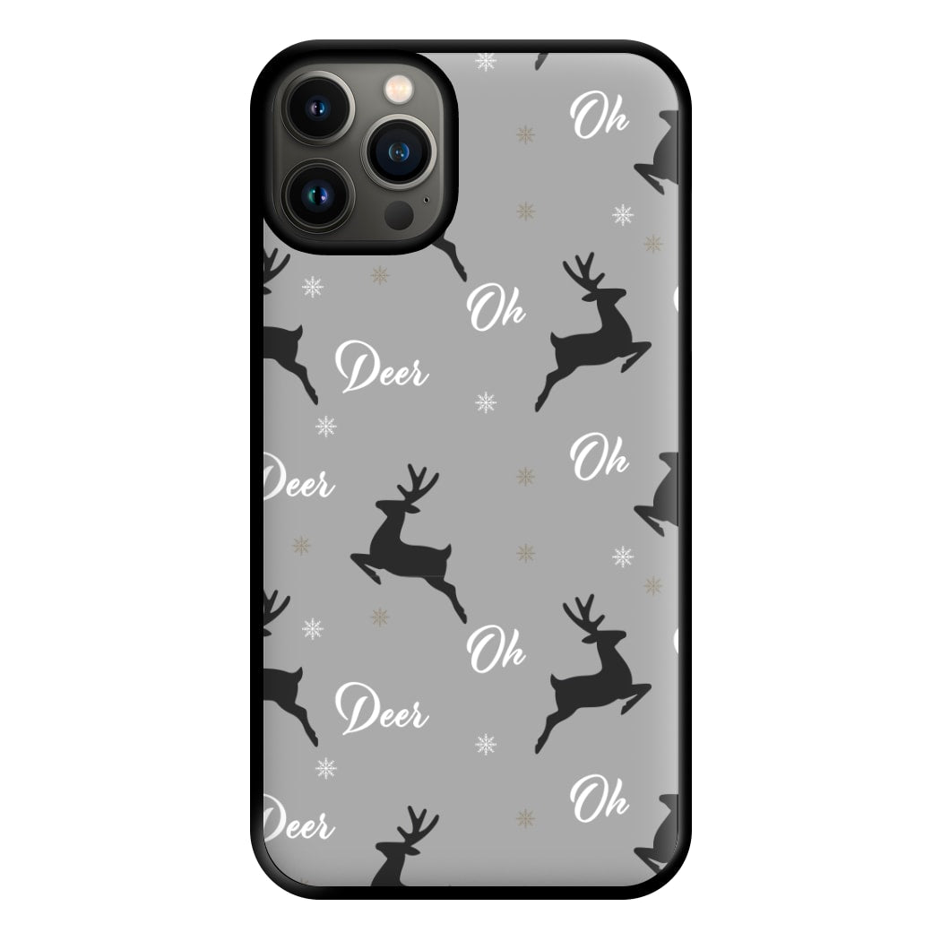 Oh Deer Christmas Pattern Phone Case for iPhone 13