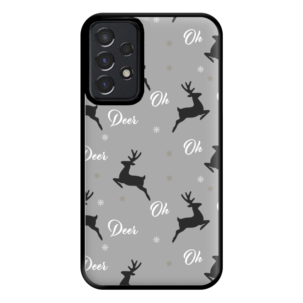 Oh Deer Christmas Pattern Phone Case for Galaxy A52 / A52s