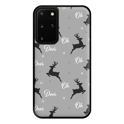 Oh Deer Christmas Pattern Phone Case for Galaxy S20 Plus