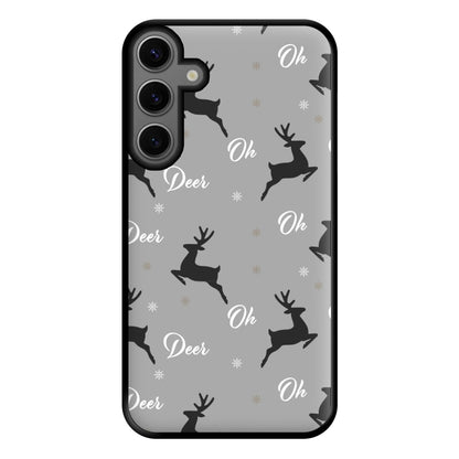 Oh Deer Christmas Pattern Phone Case for Galaxy S23FE