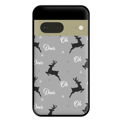 Oh Deer Christmas Pattern Phone Case for Google Pixel 7a