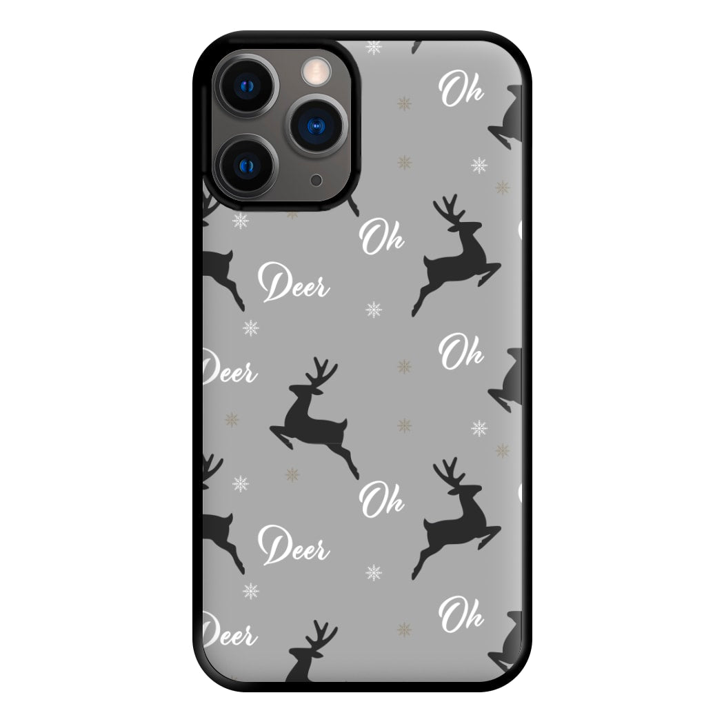 Oh Deer Christmas Pattern Phone Case for iPhone 12 Pro Max