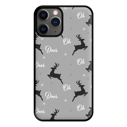 Oh Deer Christmas Pattern Phone Case for iPhone 12 Pro Max