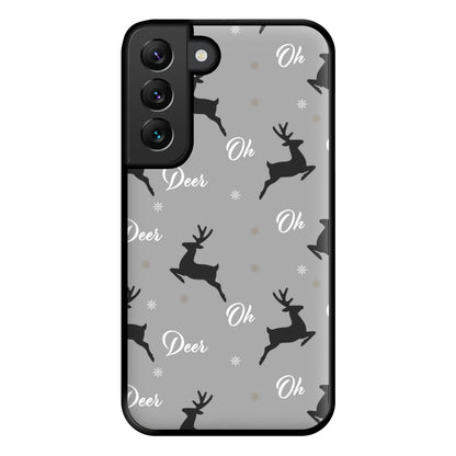 Oh Deer Christmas Pattern Phone Case for Galaxy S22 Plus