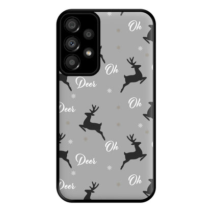 Oh Deer Christmas Pattern Phone Case for Galaxy A33