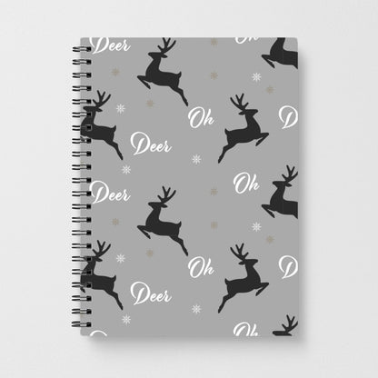 Oh Deer Christmas Pattern Notebook
