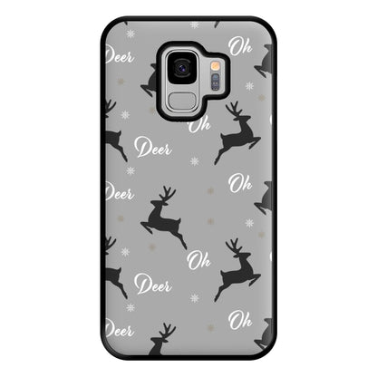 Oh Deer Christmas Pattern Phone Case for Galaxy S9 Plus