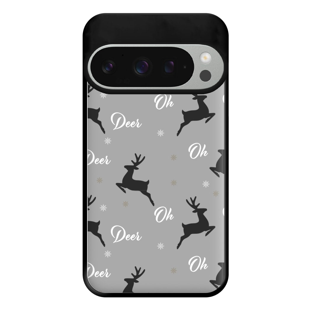 Oh Deer Christmas Pattern Phone Case for Google Pixel 9 Pro XL