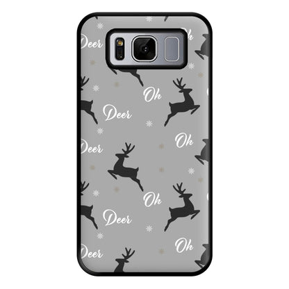 Oh Deer Christmas Pattern Phone Case for Galaxy S8 Plus