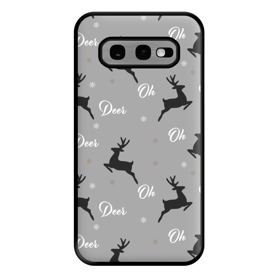 Oh Deer Christmas Pattern Phone Case for Galaxy S10e