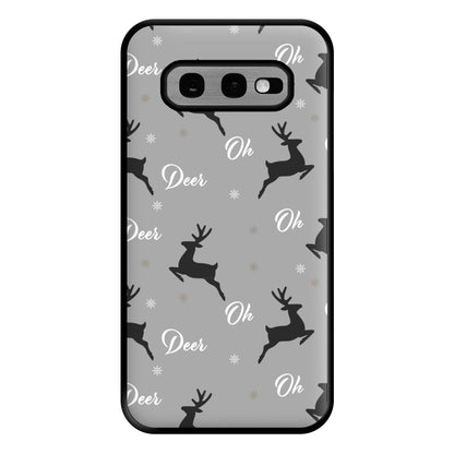 Oh Deer Christmas Pattern Phone Case for Galaxy S10e