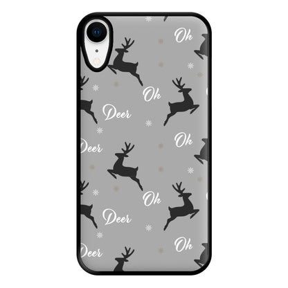 Oh Deer Christmas Pattern Phone Case for iPhone XR