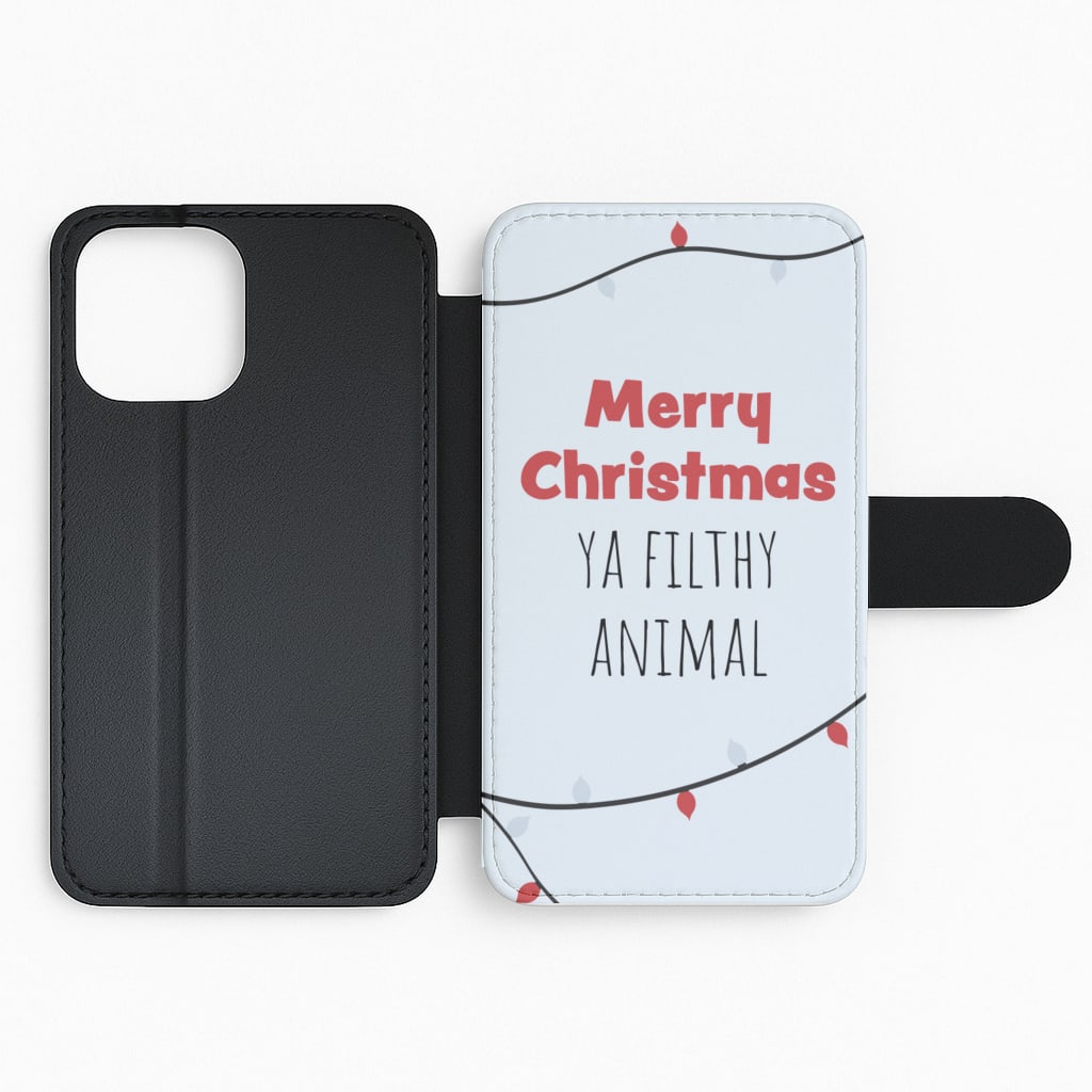 Merry Christmas Ya Filthy Animal Flip Phone Case