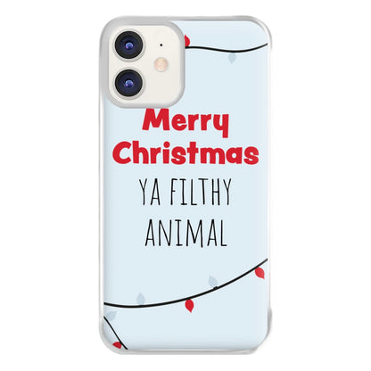 Merry Christmas Ya Filthy Animal Phone Case for iPhone 12 / 12 Pro