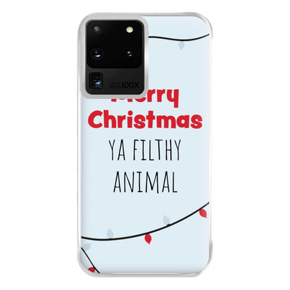 Merry Christmas Ya Filthy Animal Phone Case for Galaxy S20 Ultra