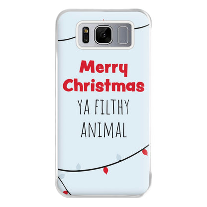 Merry Christmas Ya Filthy Animal Phone Case for Galaxy S8 Plus