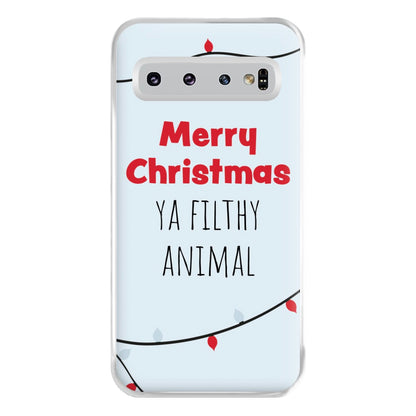 Merry Christmas Ya Filthy Animal Phone Case for Galaxy S10 Plus