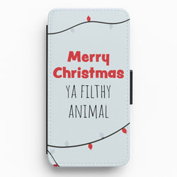 Merry Christmas Ya Filthy Animal Flip / Wallet Phone Case