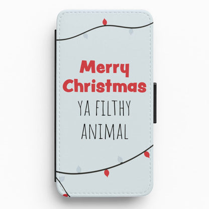 Merry Christmas Ya Filthy Animal Flip / Wallet Phone Case