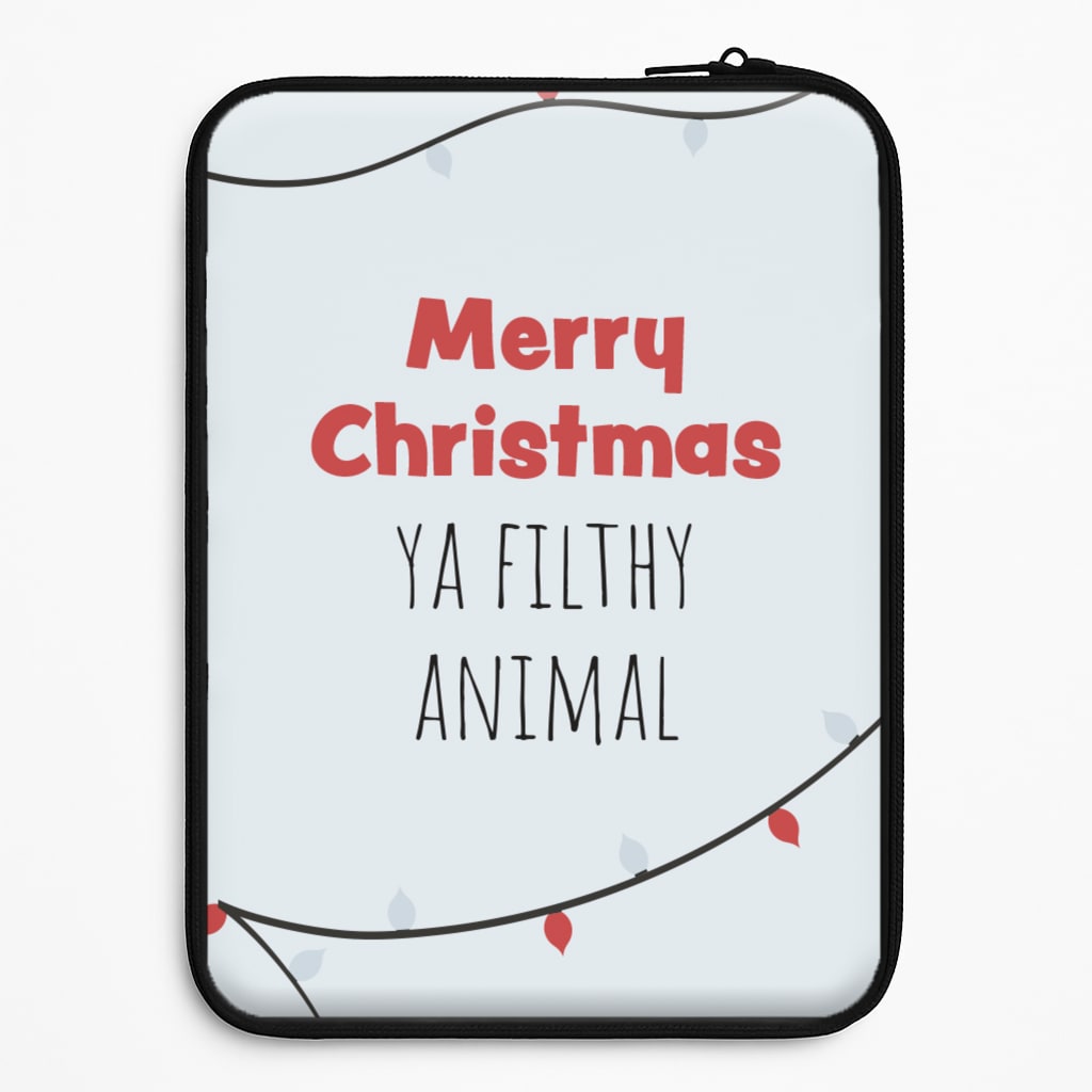 Merry Christmas Ya Filthy Animal Laptop Sleeve