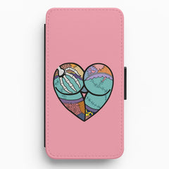 Sally And Jack Heart - TNBC Flip / Wallet Phone Case