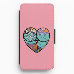 Sally And Jack Heart - TNBC Flip / Wallet Phone Case