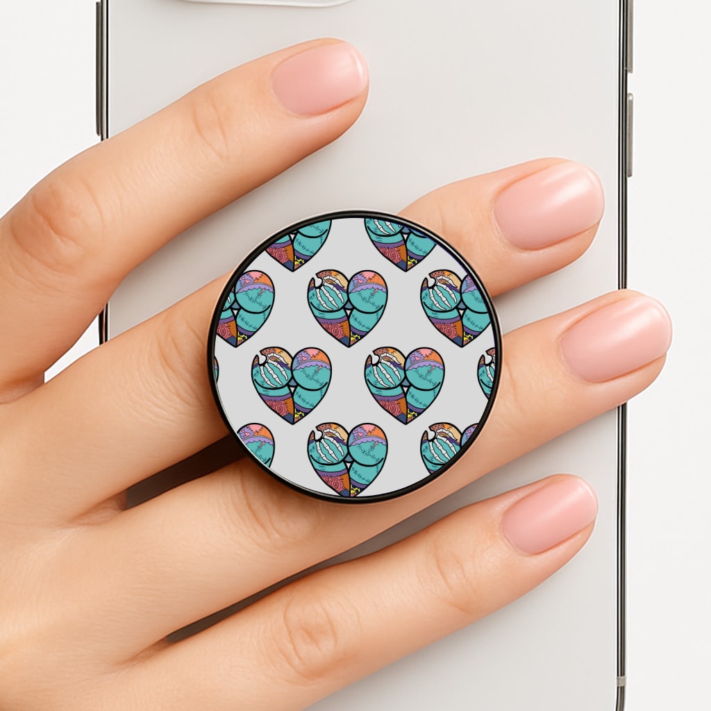 Sally And Jack Heart Pattern - TNBC Phone Grip