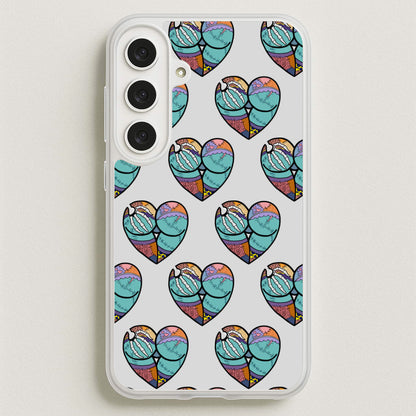 Sally And Jack Heart Pattern - TNBC Phone Case for Galaxy S25FE