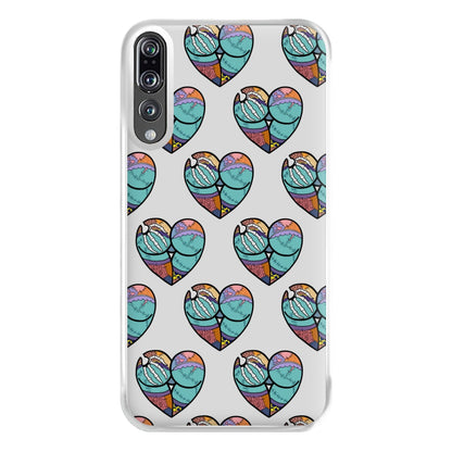 Sally And Jack Heart Pattern - TNBC Phone Case for Huawei P20 Pro