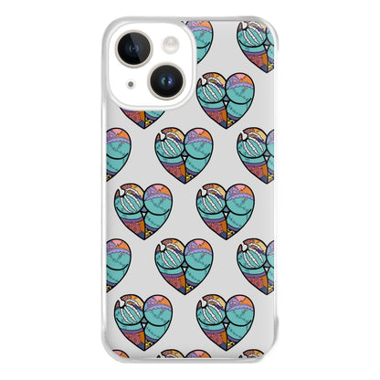 Sally And Jack Heart Pattern - TNBC Phone Case for iPhone 14