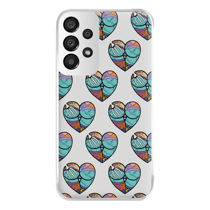 Sally And Jack Heart Pattern - TNBC Phone Case for Galaxy A33