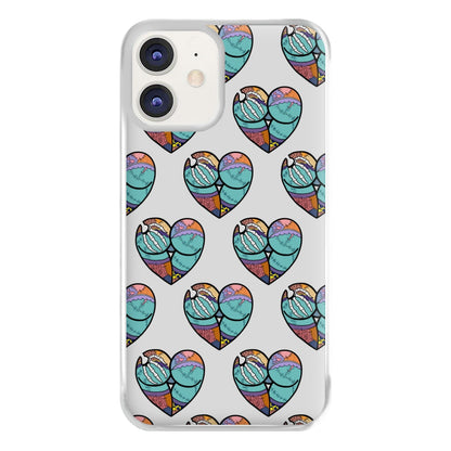 Sally And Jack Heart Pattern - TNBC Phone Case for iPhone 12 / 12 Pro