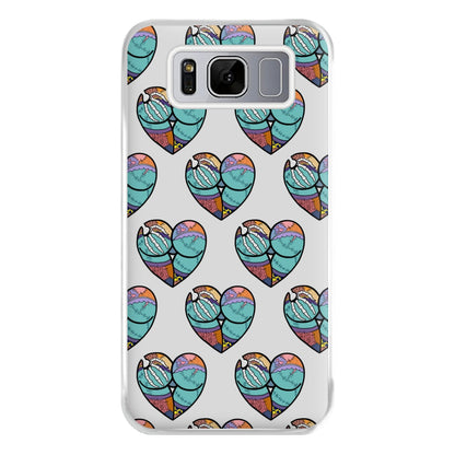 Sally And Jack Heart Pattern - TNBC Phone Case for Galaxy S8 Plus