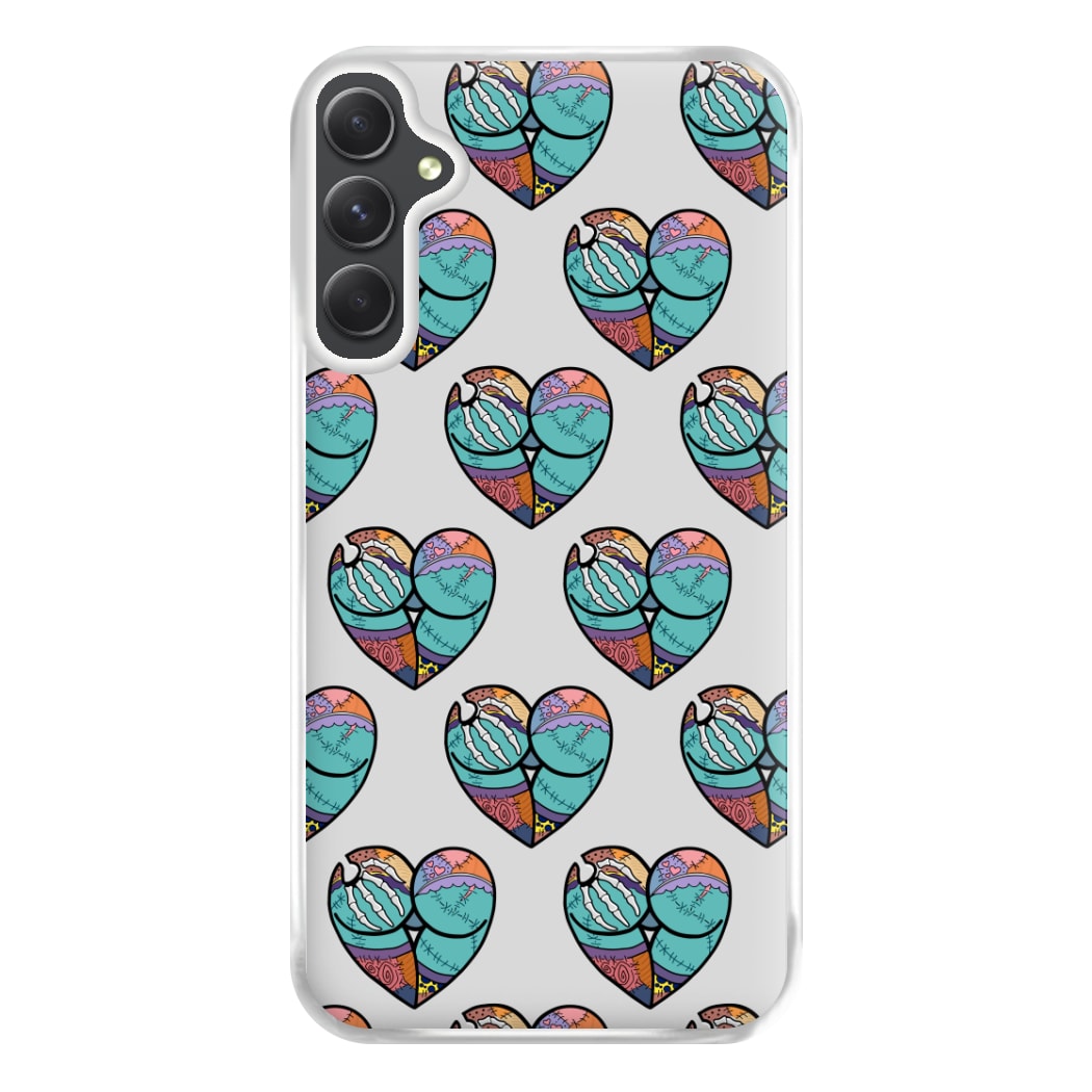 Sally And Jack Heart Pattern - TNBC Phone Case for Galaxy A54