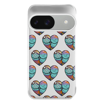 Sally And Jack Heart Pattern - TNBC Phone Case for Google Pixel 9 / 9 Pro